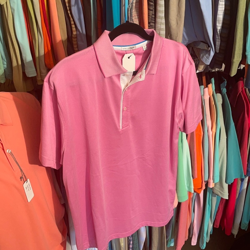 New - Men’s Polo Pink - Light Weight